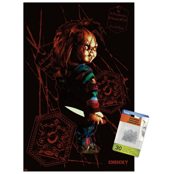 Chucky: Let's Be Friends - Knife Wall Poster with Push Pins, 14.725" x 22.375"