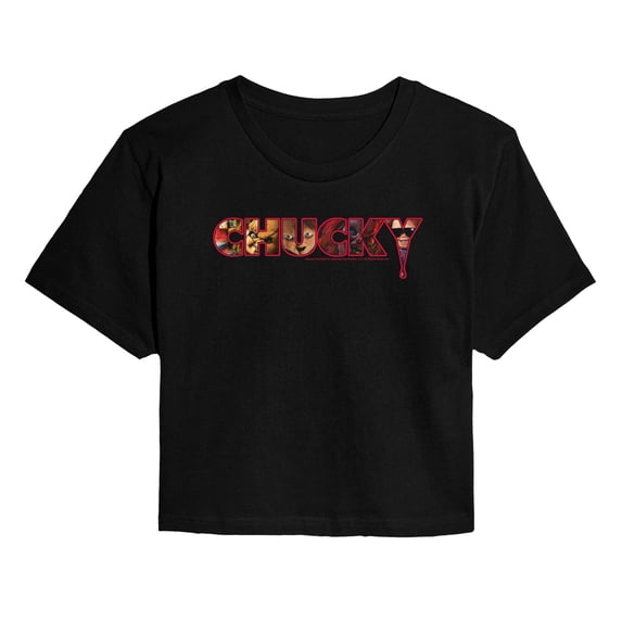 Chucky - Logo - Juniors Cropped Graphic T-Shirt