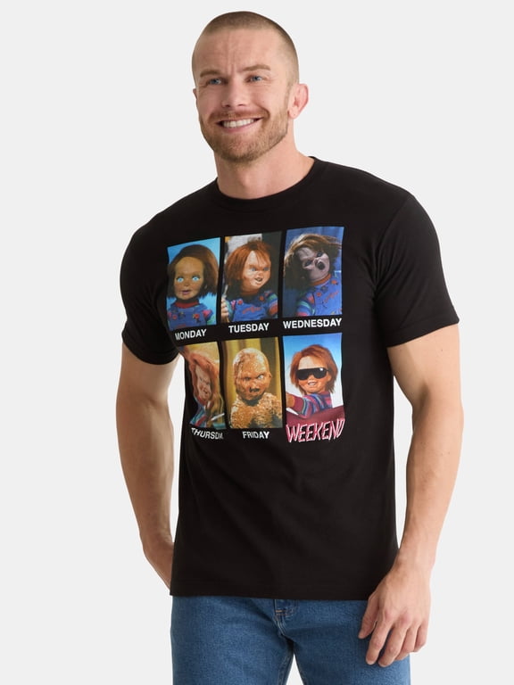 Men's & Big Men's Days of the Week Meme Cotton Graphic Tee Shirt, Sizes S-3XL
