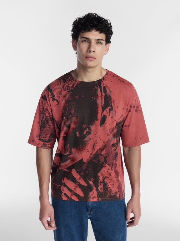 Men's and Big Men's Halloween Graphic Tee with Short Sleeves, Sizes XS-5XL