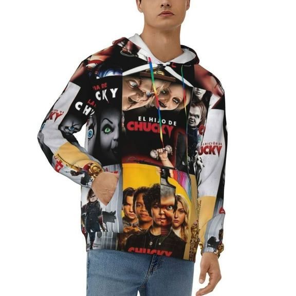 Chucky Men's Hoodies Sweatshirt Novelty 3D Print Pullover Hoody Daily Hooded