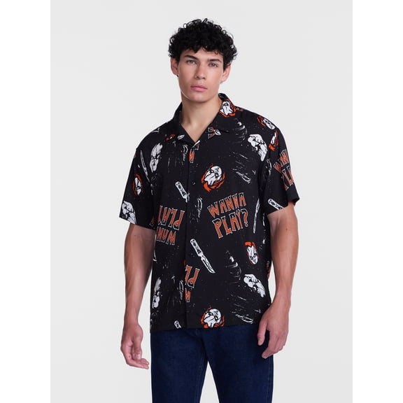 Chucky Men's and Big Men's Graphic Woven Shirt, Sizes S-2XL