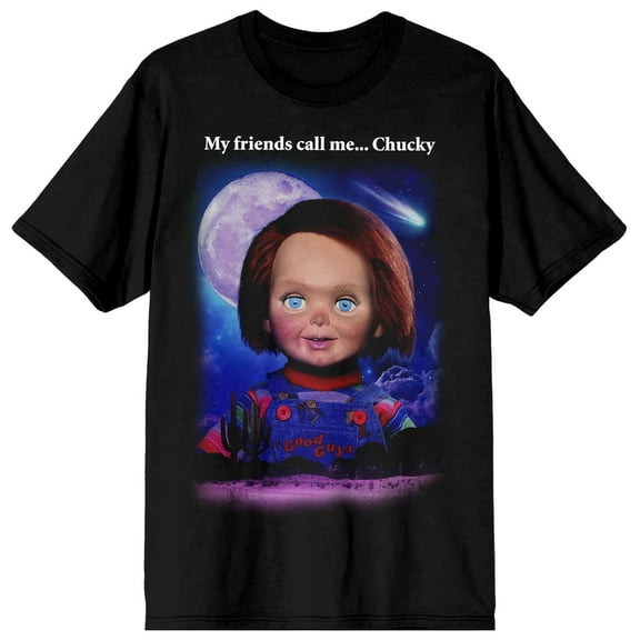 Chucky My Friends Call Me Chucky Women's Black T-shirt-XL