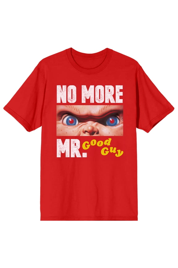 Chucky No More Mr. Good Guy Crew Neck Short Sleeve Red Women's T-shirt-Medium
