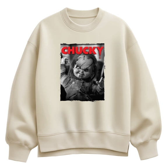 Chucky - No Need To Be Scared - Women's Oversized Fleece Crew Sweatshirt