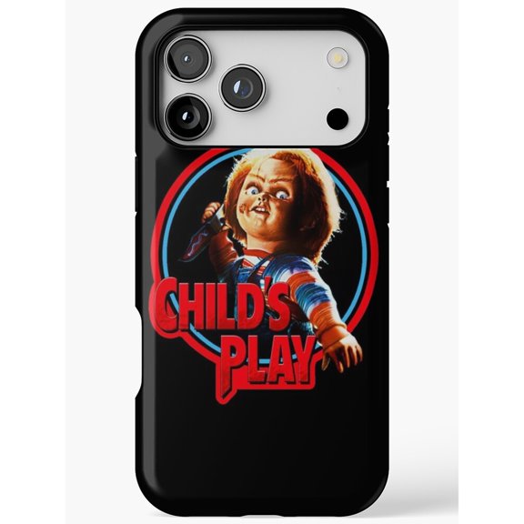 Chucky Play Artwork in Black, Red, Blue and Orange Tough Case for Apple iPhone