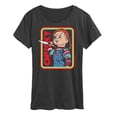 thumbnail image 1 of Chucky - Retro Chucky & Knife Frame - Women's Short Sleeve Graphic T-Shirt, 1 of 5