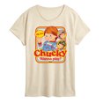 thumbnail image 1 of Chucky - Retro Nice Chucky Wanna Play- Womens Short Sleeve Graphic T-Shirt, 1 of 5