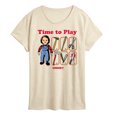 thumbnail image 1 of Chucky - Retro Time To Play- Womens Short Sleeve Graphic T-Shirt, 1 of 5