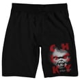 thumbnail image 1 of Chucky Scary Face Men's Black Sleep Pajama Shorts-XXL, 1 of 5