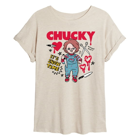 Chucky - Scribbles - Women's Oversized Graphic T-Shirt