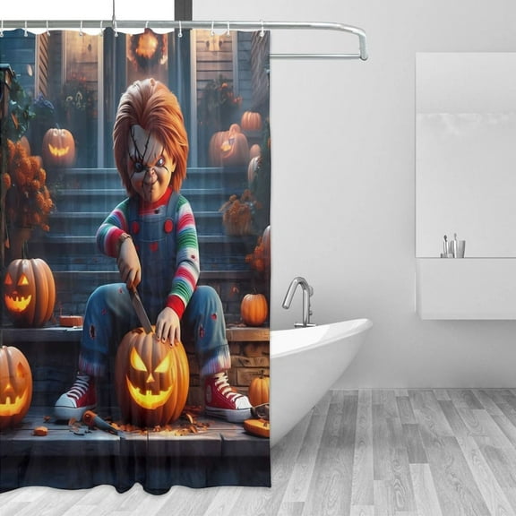 Chucky Shower Curtain Bathroom Shower Curtains Quick Drying , Privacy Protection, Easy Installation , Shower Curtain Waterproof Polyester Fabric 72"x72"