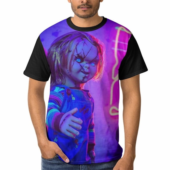 Chucky T-Shirts for Men Women, Funny Novelty Tee for Adults, Fashion 3D Print Short Sleeve, Unisex Casual Crew Neck Tee