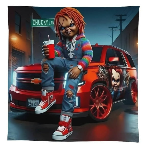 Chucky Tablecloth, Washable Reusable Rectangular Tablecloth Table Cover for Birthday Celebrations And Events, Birthday Party Decorations 55"x55"