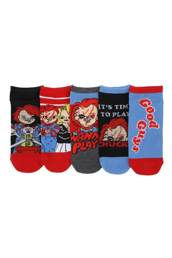 Chucky & The Bride Of Chucky Women's 5-Pair Ankle Socks