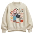thumbnail image 1 of Chucky - Tiffany Sketch - Women's Oversized Fleece Crew Sweatshirt, 1 of 3