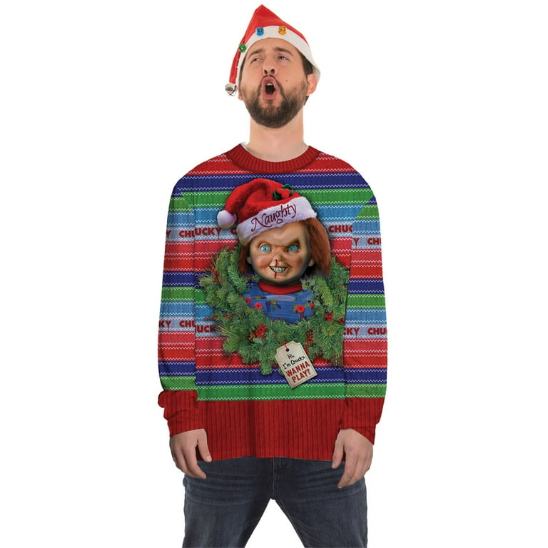 Chucky ugly christmas sweater clearance