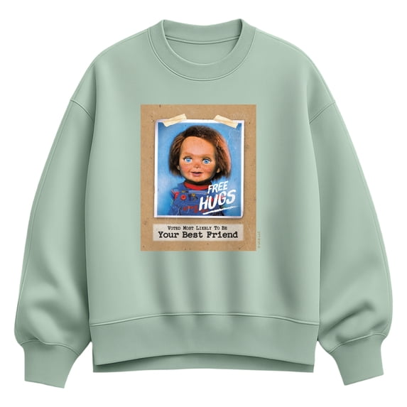 Chucky - Voted Most Likely Your Best Friend - Women's Oversized Fleece Crew Sweatshirt