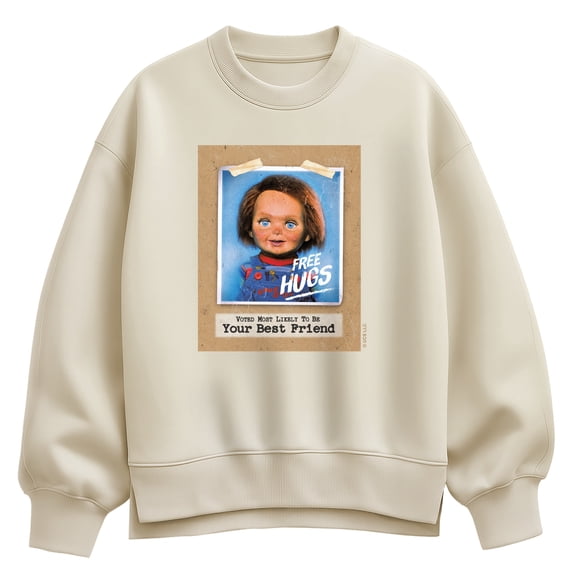 Chucky - Voted Most Likely Your Best Friend - Women's Oversized Fleece Crew Sweatshirt