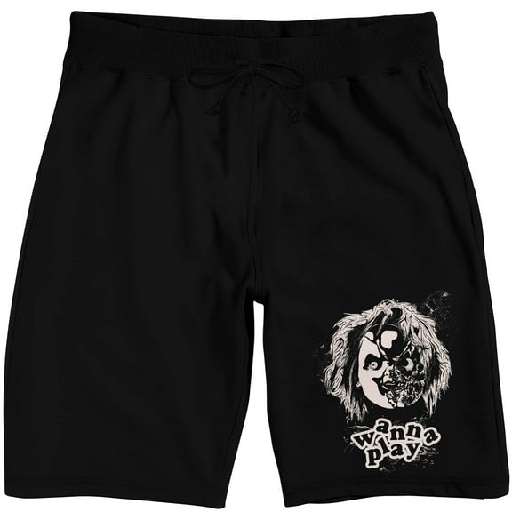Chucky Wanna Play Men's Black Sleep Pajama Shorts-Large