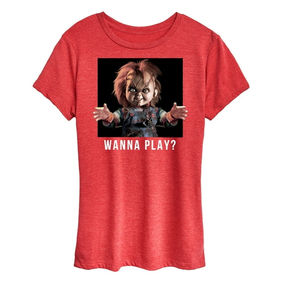Chucky - Wanna Play - Womens Short Sleeve Graphic T-Shirt