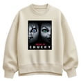 thumbnail image 1 of Chucky - We'll Be Watching & Waiting - Women's Oversized Fleece Crew Sweatshirt, 1 of 3