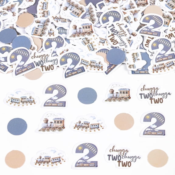 Chugga Chugga Two Two Party Decorations Train 2nd Birthday Confetti Train 2nd Birthday Party Table Decoration Choo Choo Train Theme Birthday Party Decors for 2 Years Boy Train Birthday Party Supply