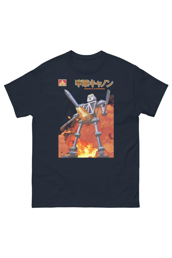 Chuka Cannon T Shirt | Vintage Retro Robot Design | Classic Sci-Fi Graphic Tee