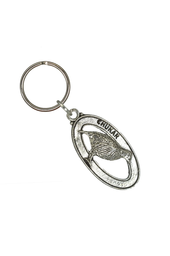 Chukar Keychain, Birds, Bird, B035KC, Key Fob, Key Ring, Keys, Zipper Pull, Luggage Tag, Pewter, Backpack, Over 300 Keychains Designs, Handmade in the USA