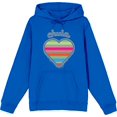 thumbnail image 1 of Chula Mexican Woven Heart Sarape Adult Blue Long Sleeve Hoodie-XL, 1 of 3