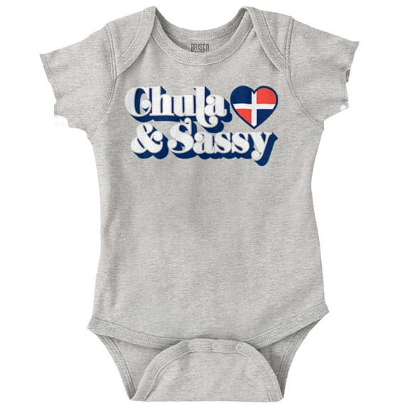 Chula and Sassy Cute Proud Dominicana Bodysuit Jumper Girls Infant Baby Brisco Brands 12M
