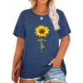 thumbnail image 1 of Chulianyouhuo Faith Women Plus Shirt Graphic Christian Casual Vintage Tshirt Short Sleeve Summer Oversized Tee Tops, 1 of 6