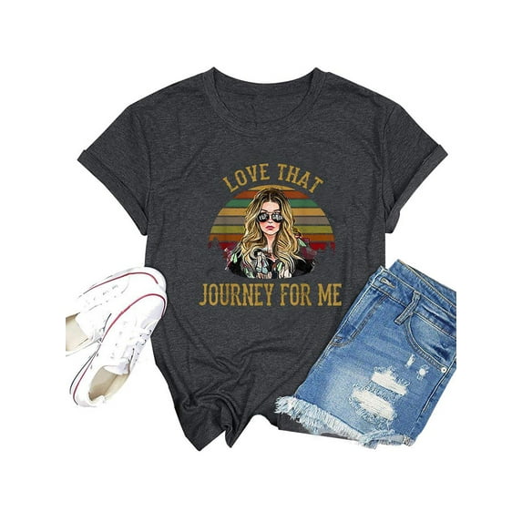 Chulianyouhuo Love Cute Girly Cartoon Graphic T-Shirt for Womens Crew Neck Vintage Short Sleeve Tops