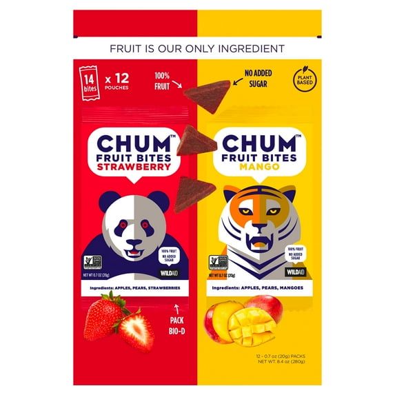Chum Fruit Bites 12 Count Variety Pack (Strawberry/Mango)