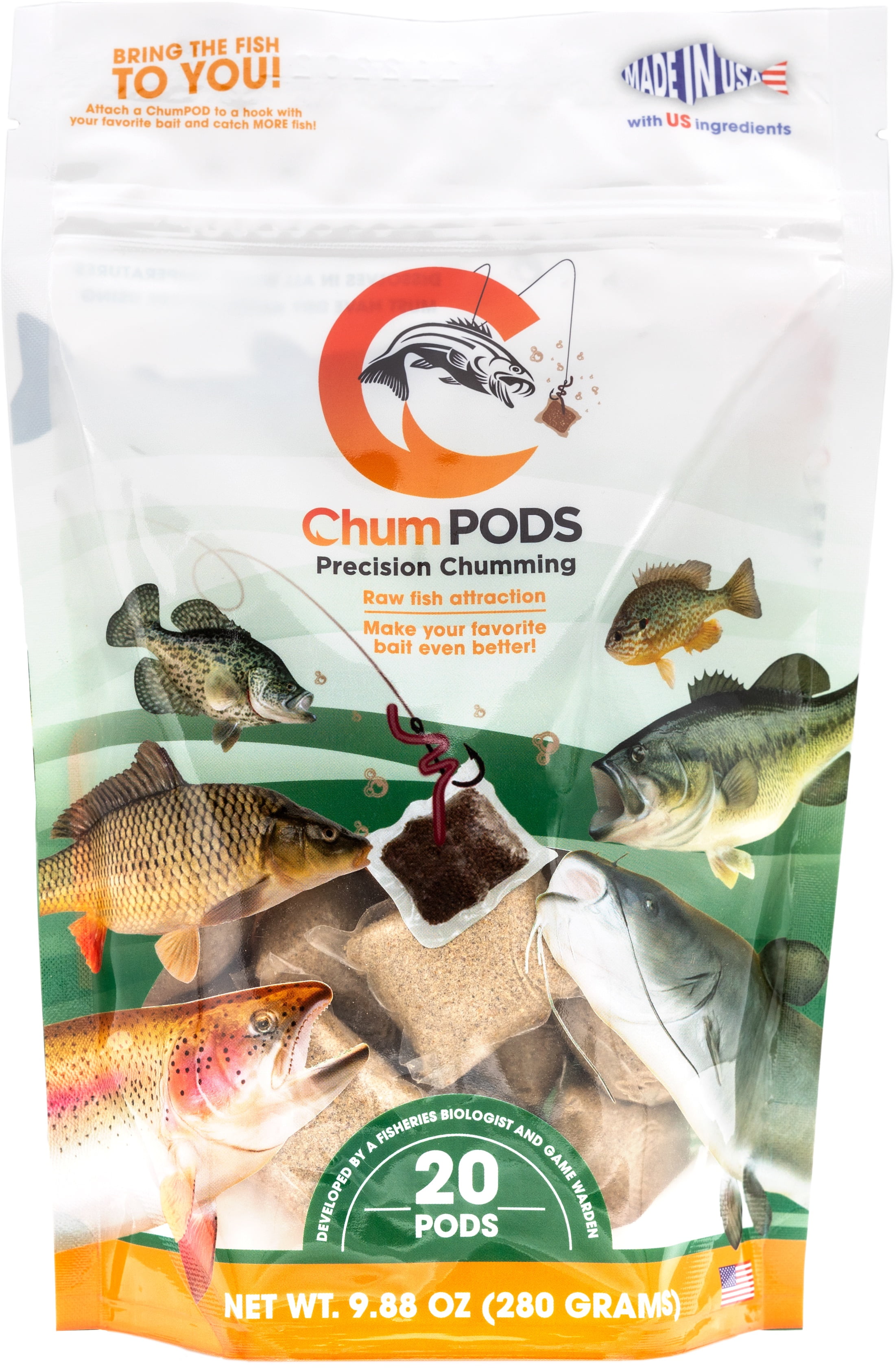 ChumPODS Original Freshwater Fishing Attractants, 20 Pods