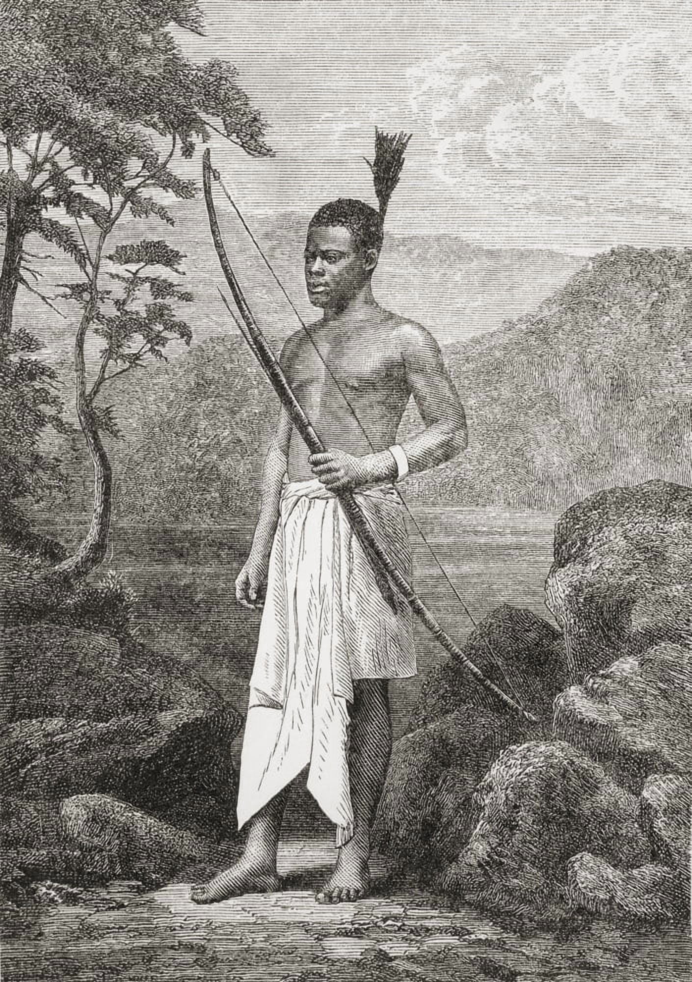 Chuma David Livingstones Servant From Africa By Keith Johnston Published 1884 Canvas Art - Ken Welsh Design Pics (12 x 17)