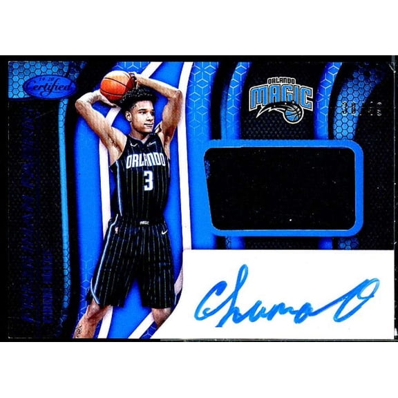 Chuma Okeke Card 2019-20 Certified Freshman Fabric Signatures Mirror Blue #8