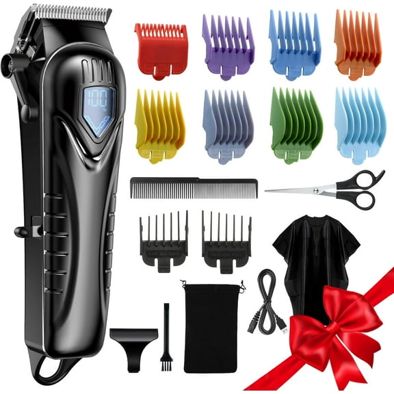 Chumajor Hair Clippers for Men, Professional Low Noise Clippers and Trimmers Set, Cordless Clippers for Hair Cutting, Beard Trimmer, Barber Clippers, Rechargeable Electric Shaver, Gifts for Men
