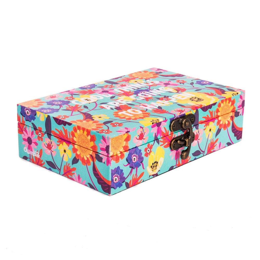 Chumbak Engineered Wood Storage Boxes (Teal, Good Things) - Walmart.com