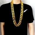 Chummist Hiphop exaggerated simulation gold necklace CCB plastic big