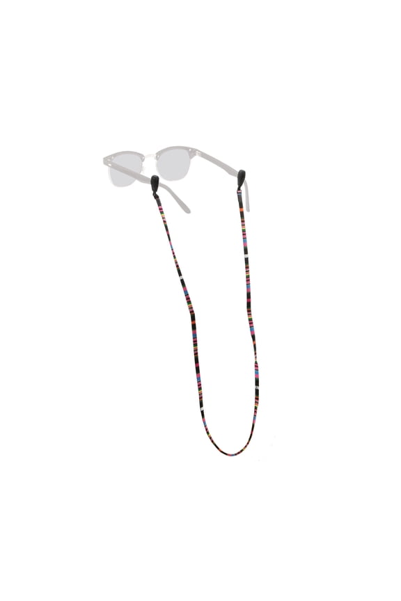 Baja Eyewear Retainer Black Multi-Stripe Sunglass Strap