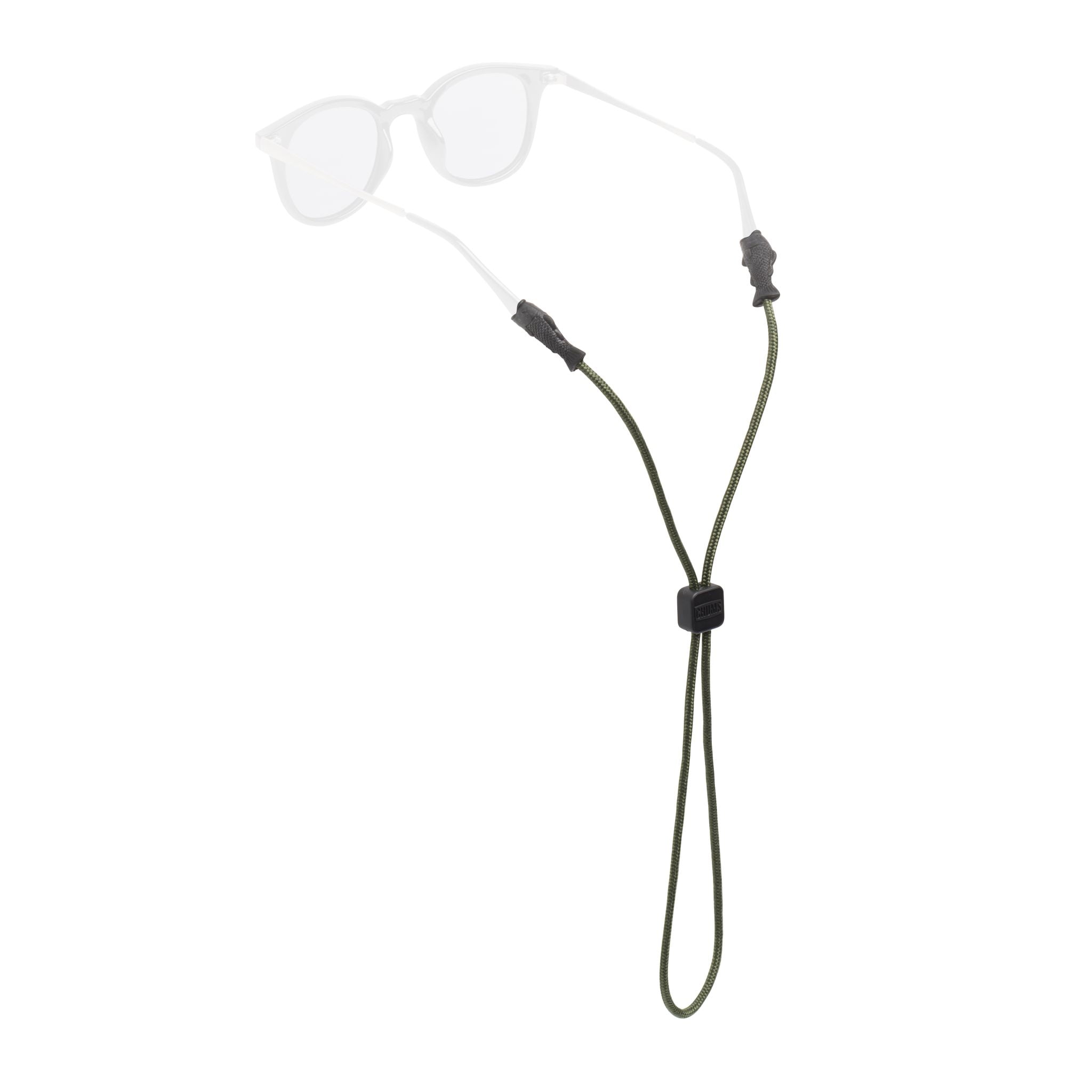 Chums Fish Tip Olive Ultra Strong Adjustable Fit 3mm Nylon Rope Eyewear Retainer