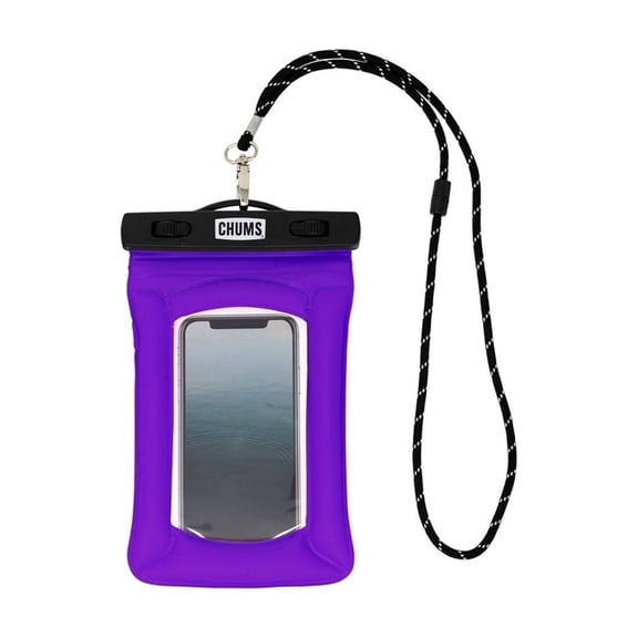 Chums Floating Phone Case with Lanyard - Touchscreen Compatible Waterproof Phone Case & Pouch (Purple)