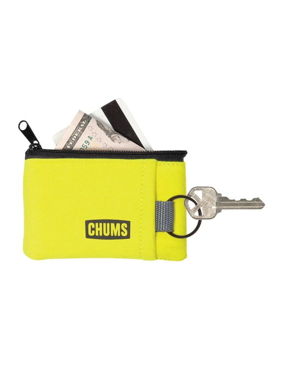 Floating Marsupial Compact Wallet with Key Ring - Floating Keychain Card Holder (EV Yellow)