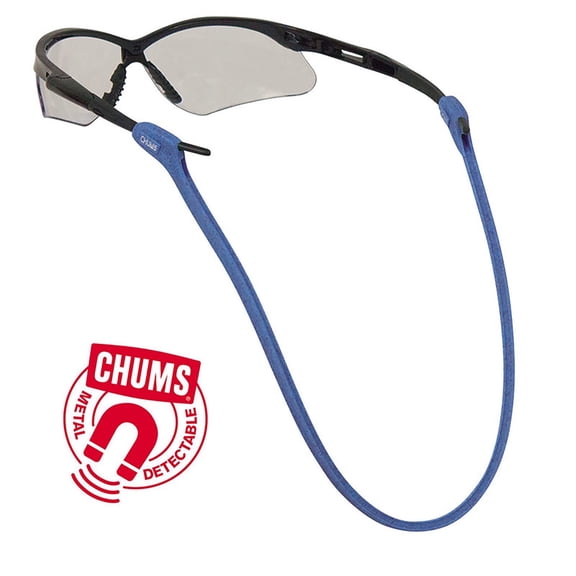 Chums Metal Detectable Switchback Silicone Eyewear Retainer, Blue, One-Piece
