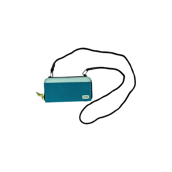 Chums Nomad Wallet - Purse & Cell Phone Wallet with Card Storage, Extra Pocket Space & Removable Strap (Teal)