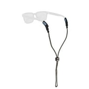 Chums Ripcord Adjustable Braided Nylon Rope Eyewear Retainer for Adults, Black/Grey