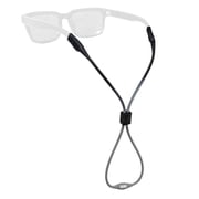 Chums Slim Retainer - Adjustable Eyewear Keeper - Thin Silicone Safety Eyewear Retainer for Women & Men Black/Smoke