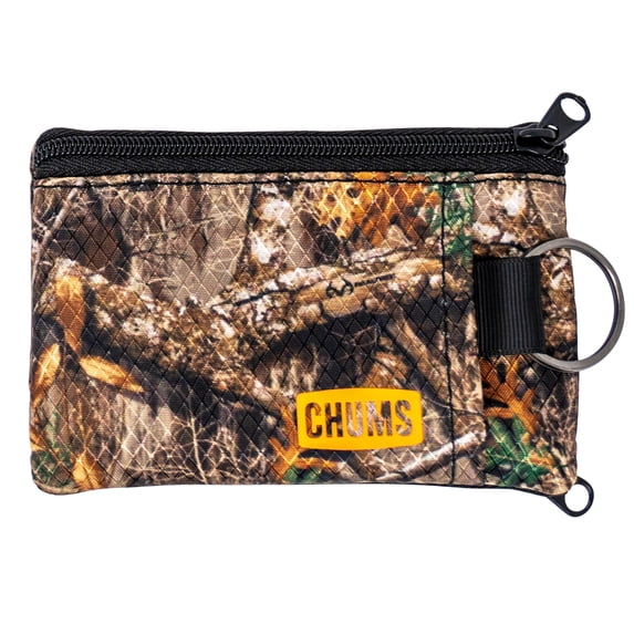 Chums Surfshorts Keychain Wallet (Realtree EDGE) - Slim RFID Blocking Nylon Travel Wallet w/ ID Window
