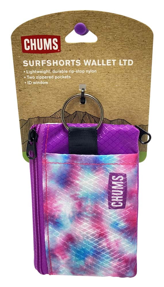 Chums Surfshorts Compact Rip-Stop Nylon Wallet - PU/PI Swirl Tie Dye ...